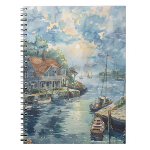 Caderno Espiral Um Porto Tranquilo