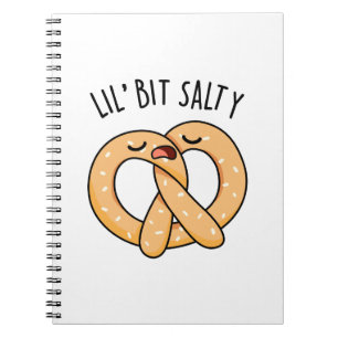 Caderno Espiral Um Pouco Salgado Pun Pretzel Engraçado