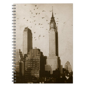 Caderno Espiral Um rebanho do voo dos pássaros