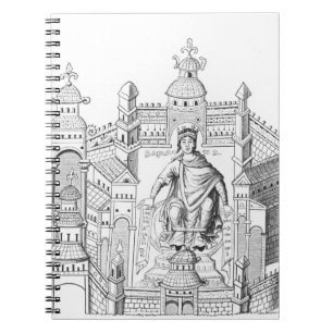 Caderno Espiral Um rei de Carlovingian em seu palácio,