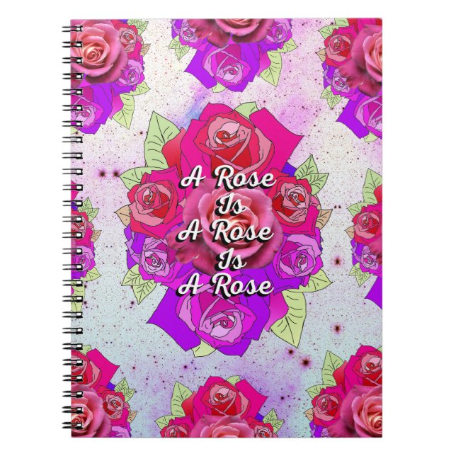 Caderno Espiral Um Rosa é um Rosa é um Rosa (Frente)