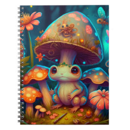 Caderno Espiral Um sapo de cogumelo mágico