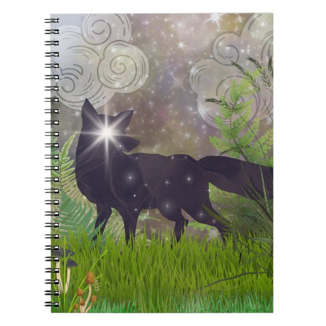 Caderno Espiral Um Smattering de Estrelas: Celestial Fox notebook (Frente)