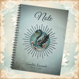 Caderno Espiral Um toque de fantasia e elegância, o cisne do sonho