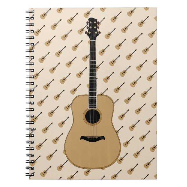 Caderno Espiral Um violão adorável (Frente)