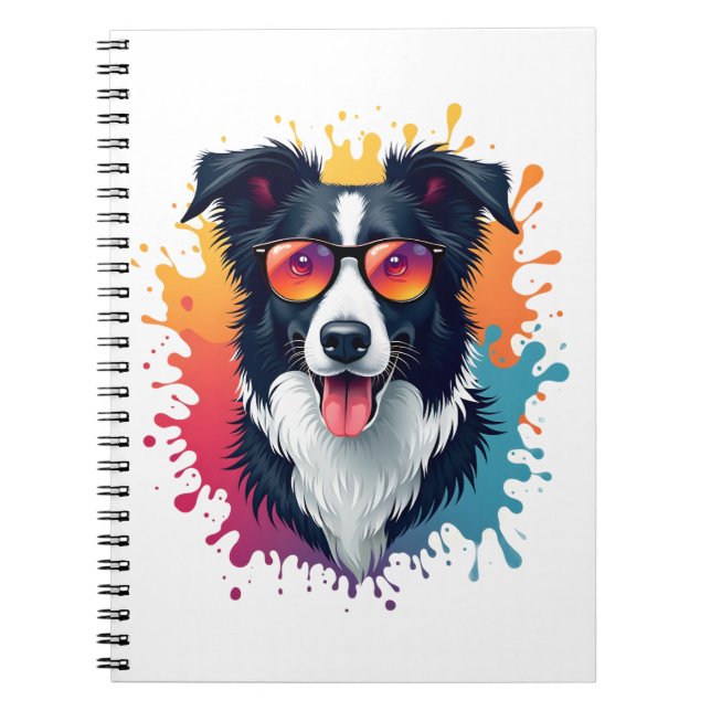 Caderno Espiral Uma bela Collie de Cães [RB#10009] (Frente)