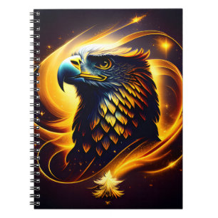 Caderno Espiral Uma Cabeça de Águia Dourada