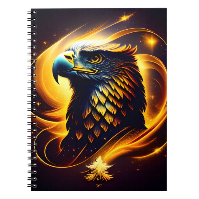 Caderno Espiral Uma Cabeça de Águia Dourada (Frente)
