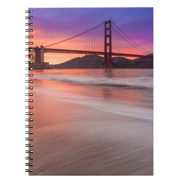 Caderno Espiral Uma captação de golden gate bridge de San (Frente)