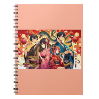 Caderno Espiral Uma celebração lunar passada com serpentes