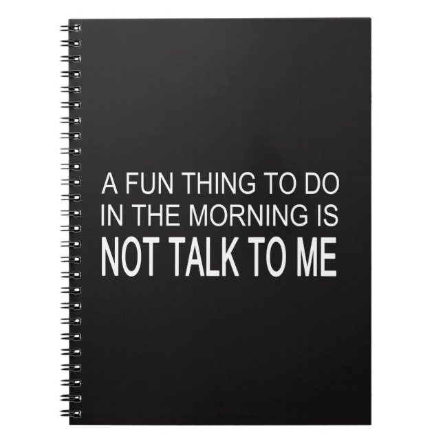 Caderno Espiral Uma Coisa Divertida A Fazer (Frente)