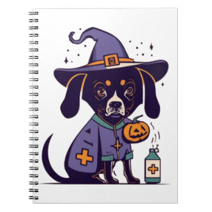 Caderno Espiral Uma Enfermeira Spooky Pronta para outubro