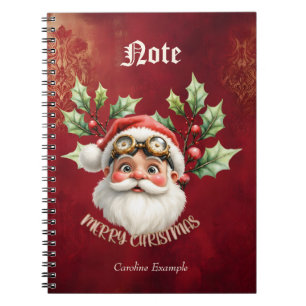 Caderno Espiral Uma galinha-branca Santa Claus