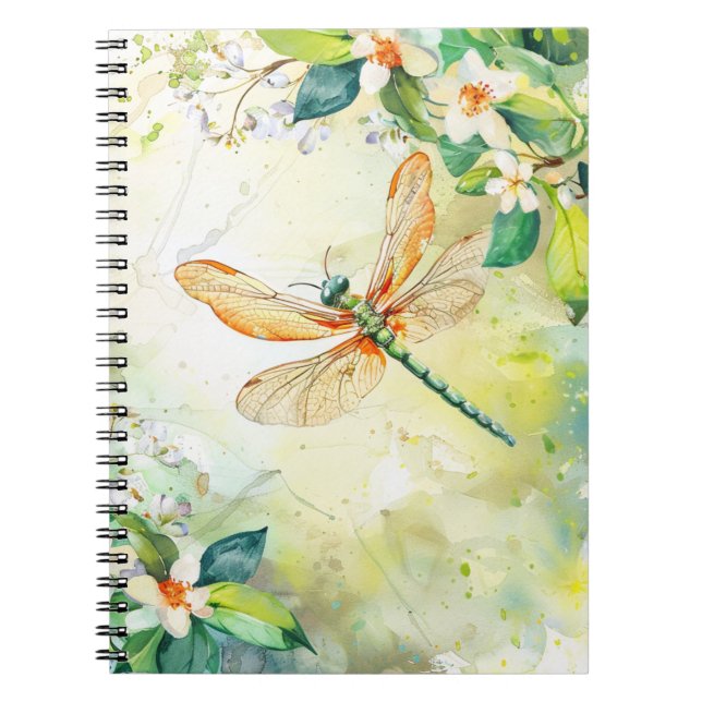 Caderno Espiral Uma Libélula de Primavera (Frente)