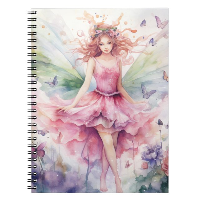 Caderno Espiral Uma Linda Fada da Primavera (Frente)