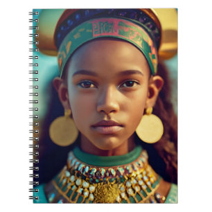 Caderno Espiral Uma linda garota das tribos do leste africano