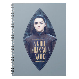 Caderno Espiral "Uma Menina Não Tem Nome" Arya Stark Graphic