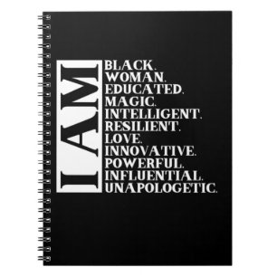 Caderno Espiral Uma Mulher Negra Dizendo Que Sou Manuel.