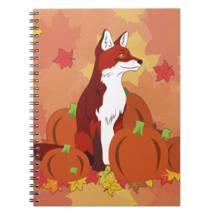 Caderno Espiral Uma Raposa no Patch da Abóbora
