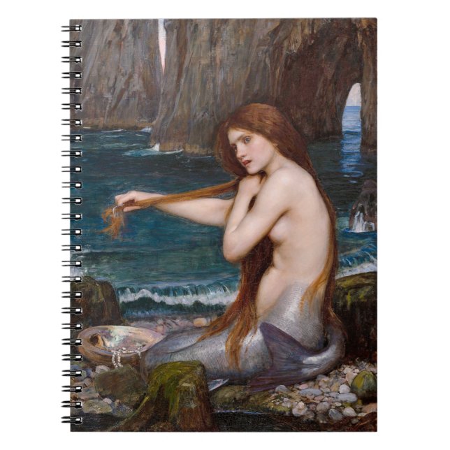 Caderno Espiral Uma sereia de John William Waterhouse 1900 CC1042 (Frente)