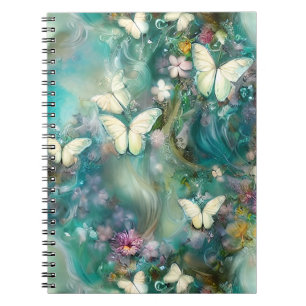Caderno Espiral Uma Série de Borboletas Místicas Design 3