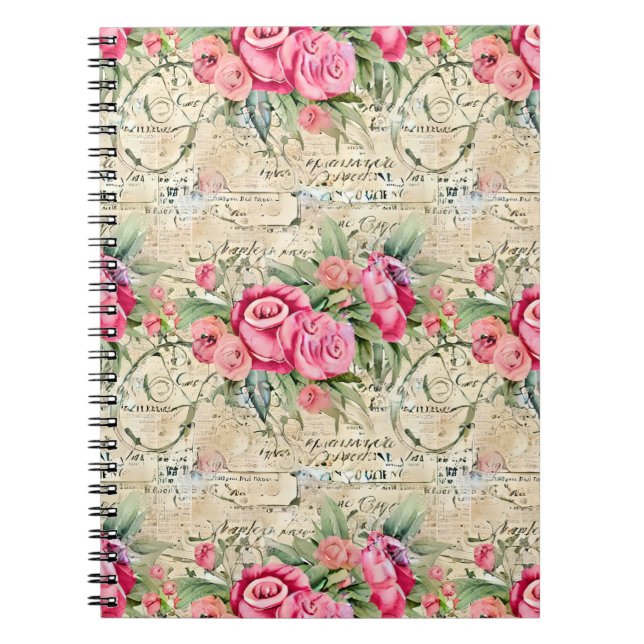 Caderno Espiral Uma Série de Design de Efêmeras Francesas 26 (Frente)