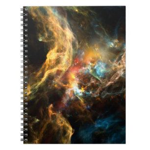 Caderno Espiral Uma vez em uma série Space. Design abstrato feito