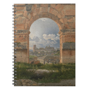 Caderno Espiral Uma Vista através de Três Arcos do Coliseu