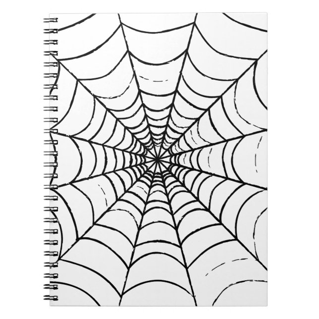 Caderno Espiral Uma Web de aranha simples (Frente)