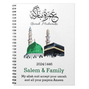 Caderno Espiral umrah mubaraka,ع م ة م ب ا ر ك ر