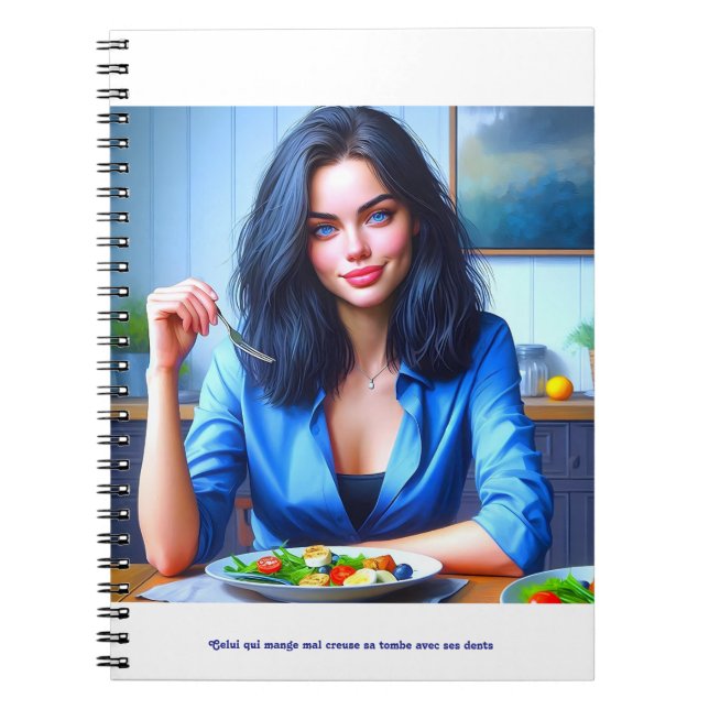 Caderno Espiral  - Un Message du Cœur (Frente)