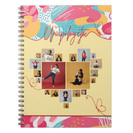 Caderno Espiral Unapologetic Personalized Feminine Photo Collage
