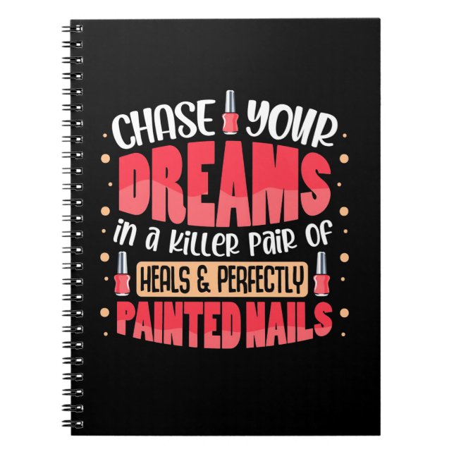 Caderno Espiral Unhas Pintadas dos Meus Sonhos (Frente)