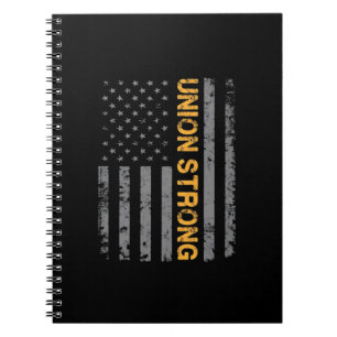 Caderno Espiral União Forte com a bandeira americana clássica