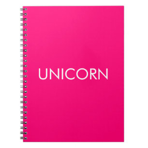 Caderno Espiral "Unicorn" - cor-de-rosa-quente minimalista