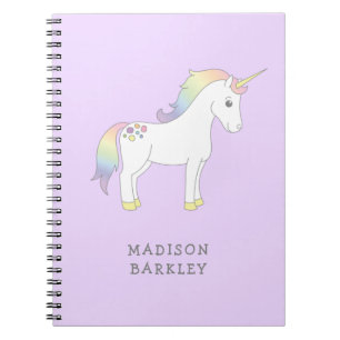 Caderno Espiral Unicorn Cute Kids Pastel