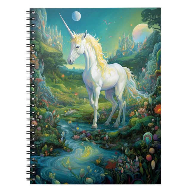 Caderno Espiral Unicorn Fantasy Art (Frente)