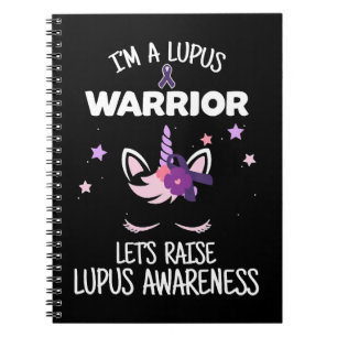 Caderno Espiral Unicorn Lupus Warrior Gift Aumenta Consciência do 