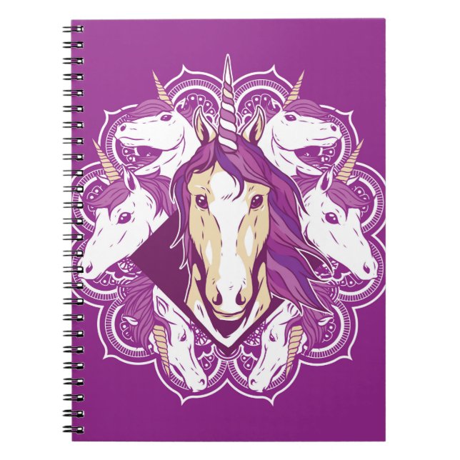 Caderno Espiral Unicorn Mandala (Frente)