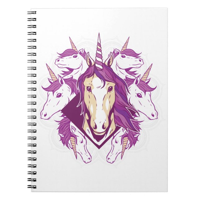 Caderno Espiral Unicorn mandala (Frente)
