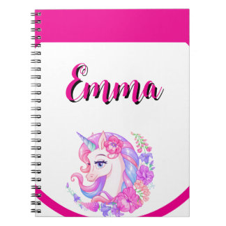 Caderno Espiral unicorn & personalize your name Crew Socks