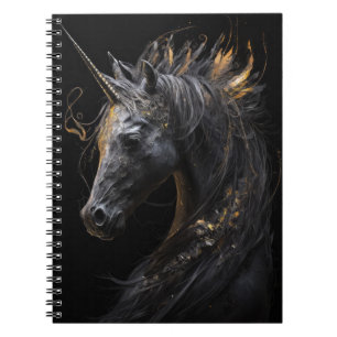 Caderno Espiral Unicorn Retrato Animal Fantasy Natureza Selvagem