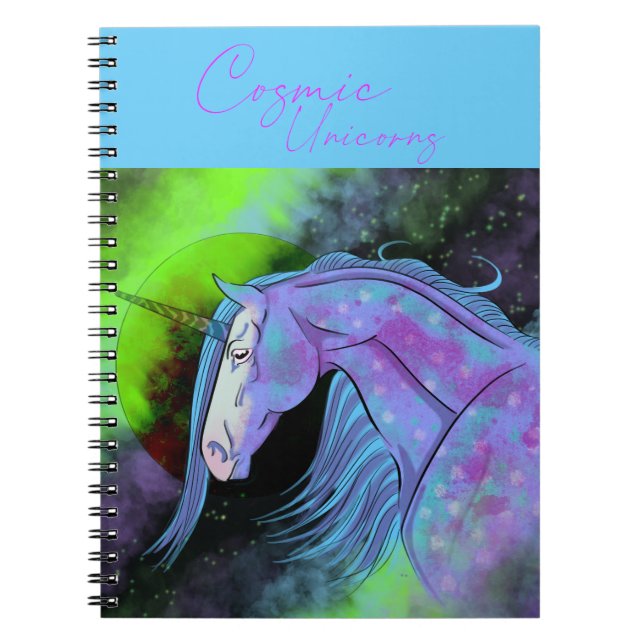 Caderno Espiral Unicórnio 6 cósmico (Frente)