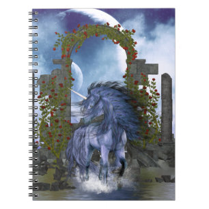 Caderno Espiral Unicórnio Azul 2