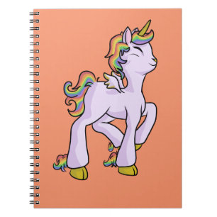 Caderno Espiral Unicórnio do arco-íris!