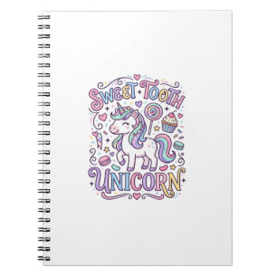 Caderno Espiral Unicórnio Doce Dente Unicórnio Original Merch Desi