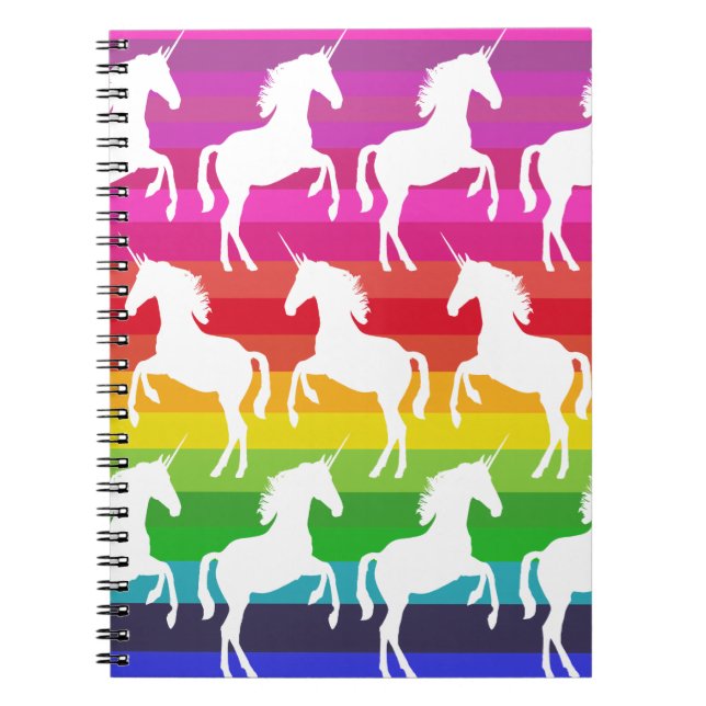 Caderno Espiral Unicórnio e Arco-íris (Frente)