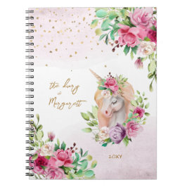 Caderno Espiral Unicórnio Mágico Volta às Aulas Menina Crianças
