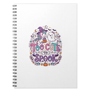 Caderno Espiral Unicórnio Muito Fofo para Assustar Arte Colorida d