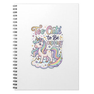 Caderno Espiral Unicórnio Muito Fofo para Ser Ordinário Vetor Prem